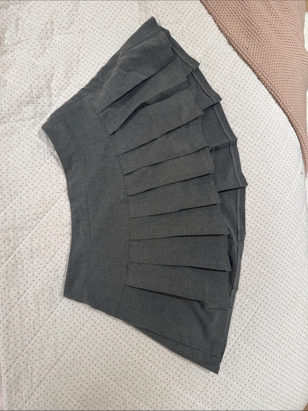 Garage Charcoal Pleated Mini Skirt
